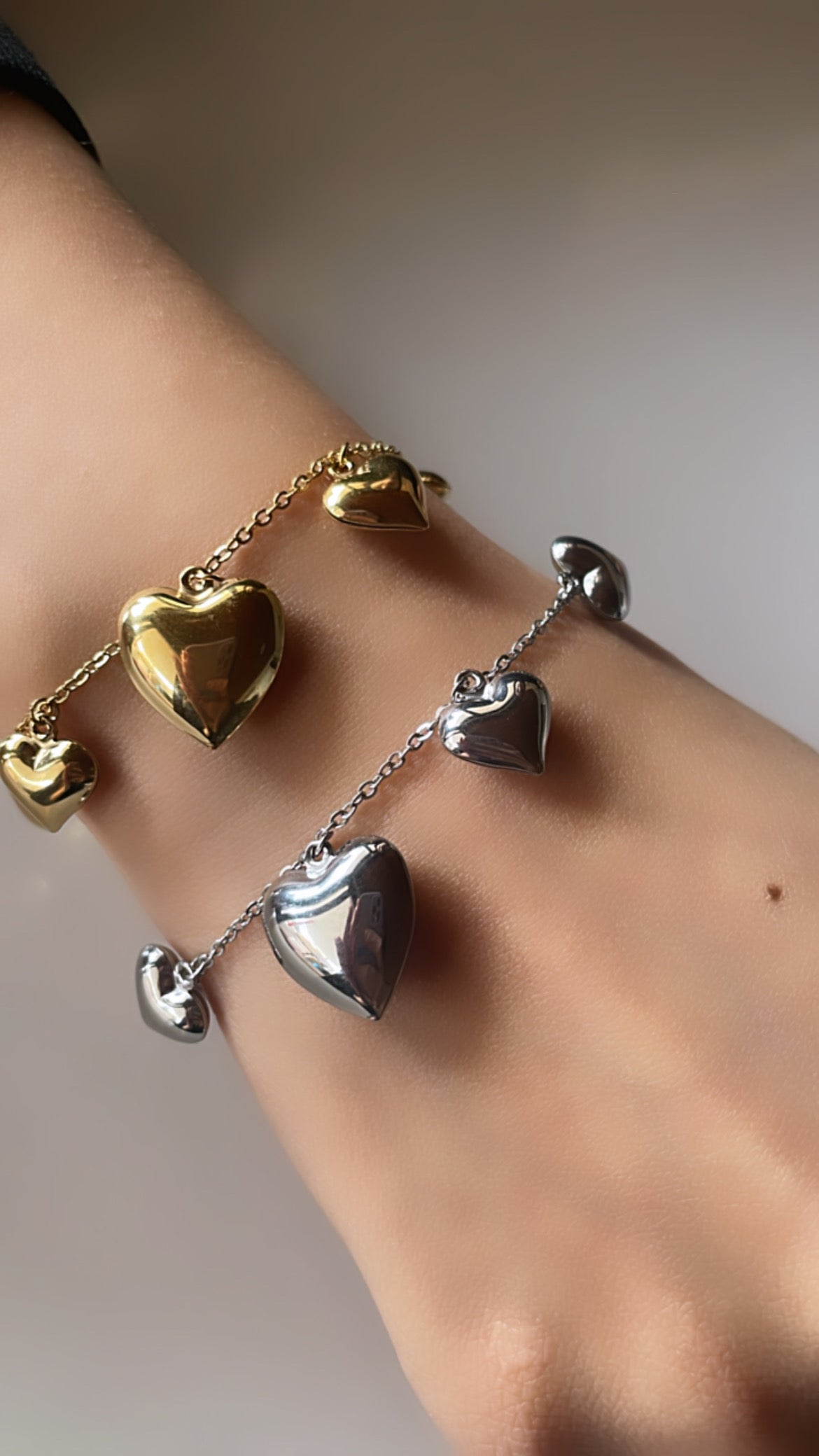 Bracciale cuore campanellino