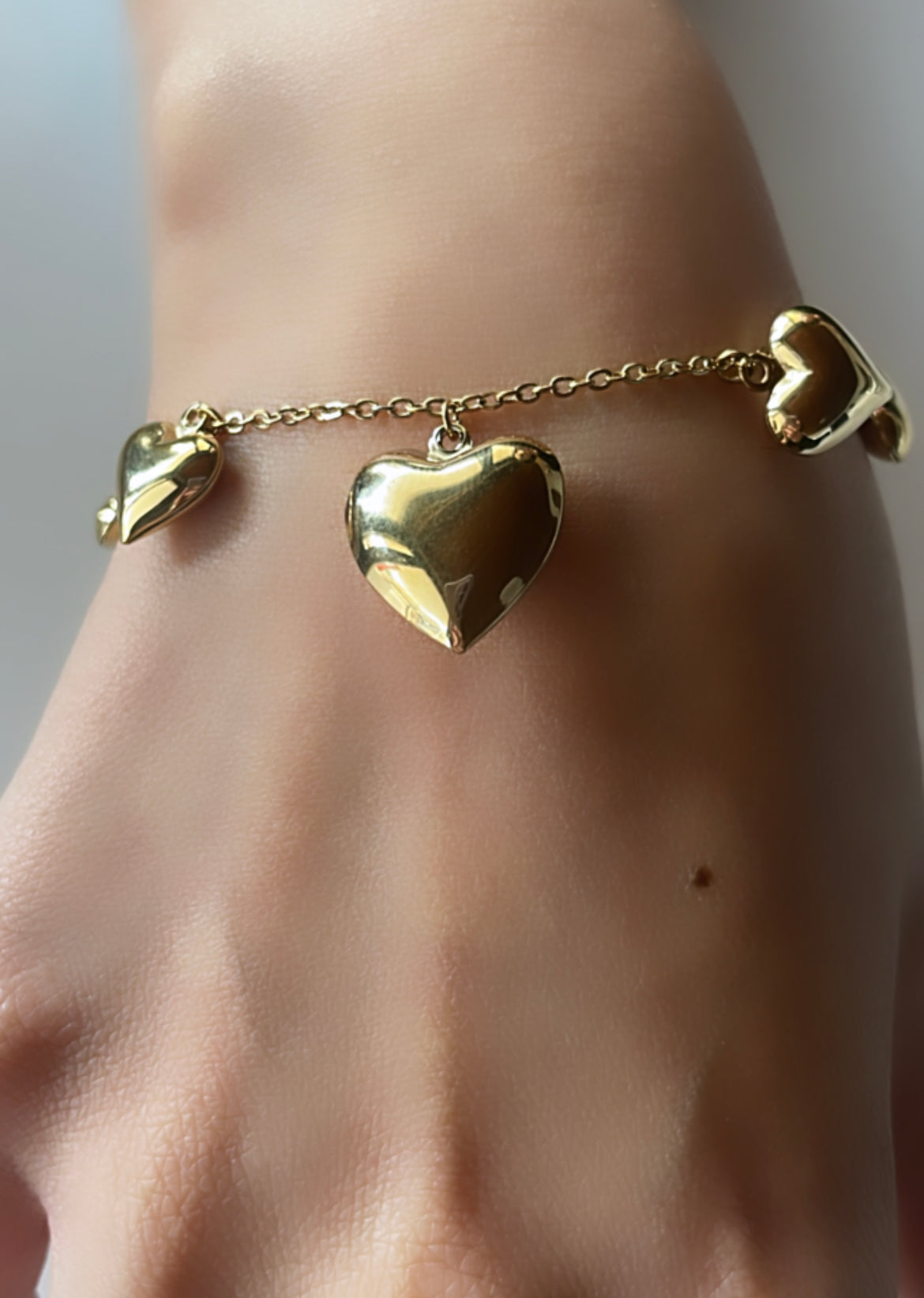 Bracciale cuore campanellino