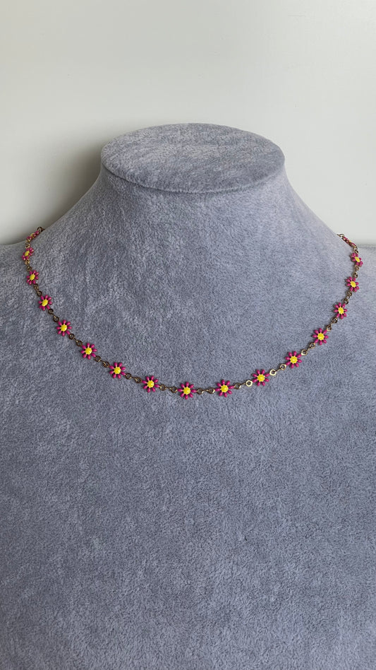 Collana Margherita fucsia