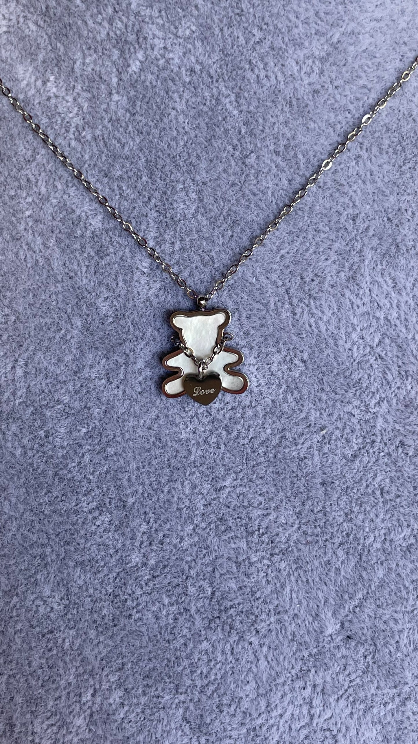 Collana Teddy bianco